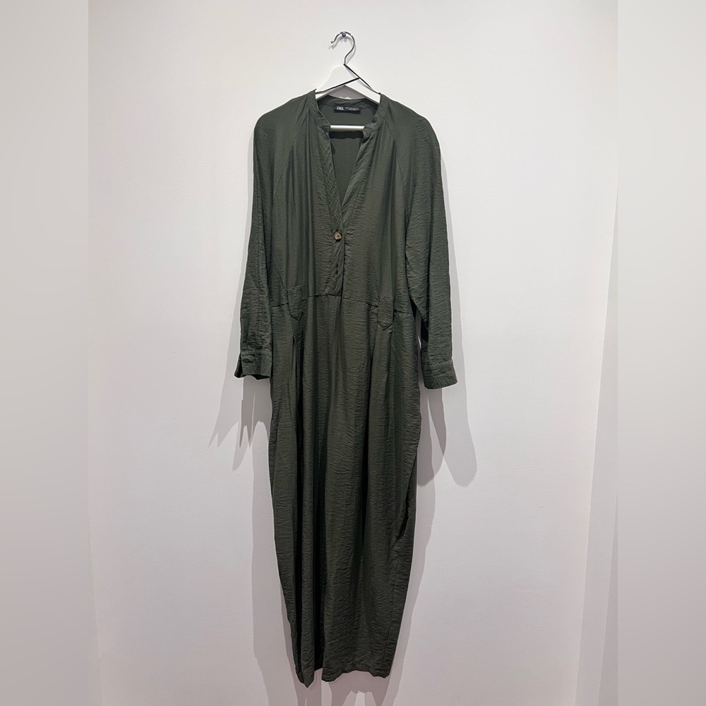 Slouchy Bohemian Olive Green Jumpsuit